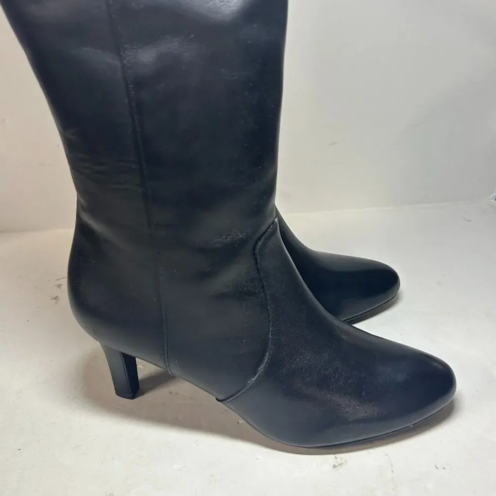 Ralph Lauren Womens 6 B Black Caelynn High Heel Boots DISPLAY OJ1